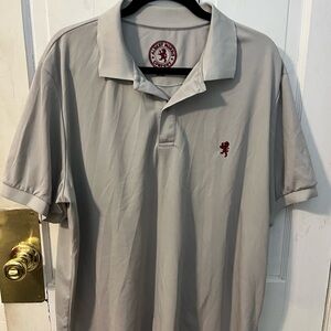 Classic Gray Polo Shirt with Embroidered Logo